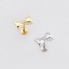 COQUETTE BOW RIBBON STUD 316L SURGICAL STEEL LABRET SET